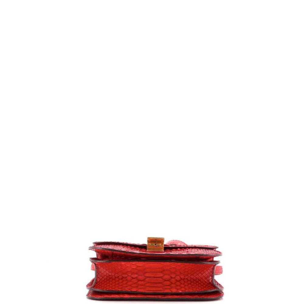 Celine Classic Box Bag Python Medium Red - image 4